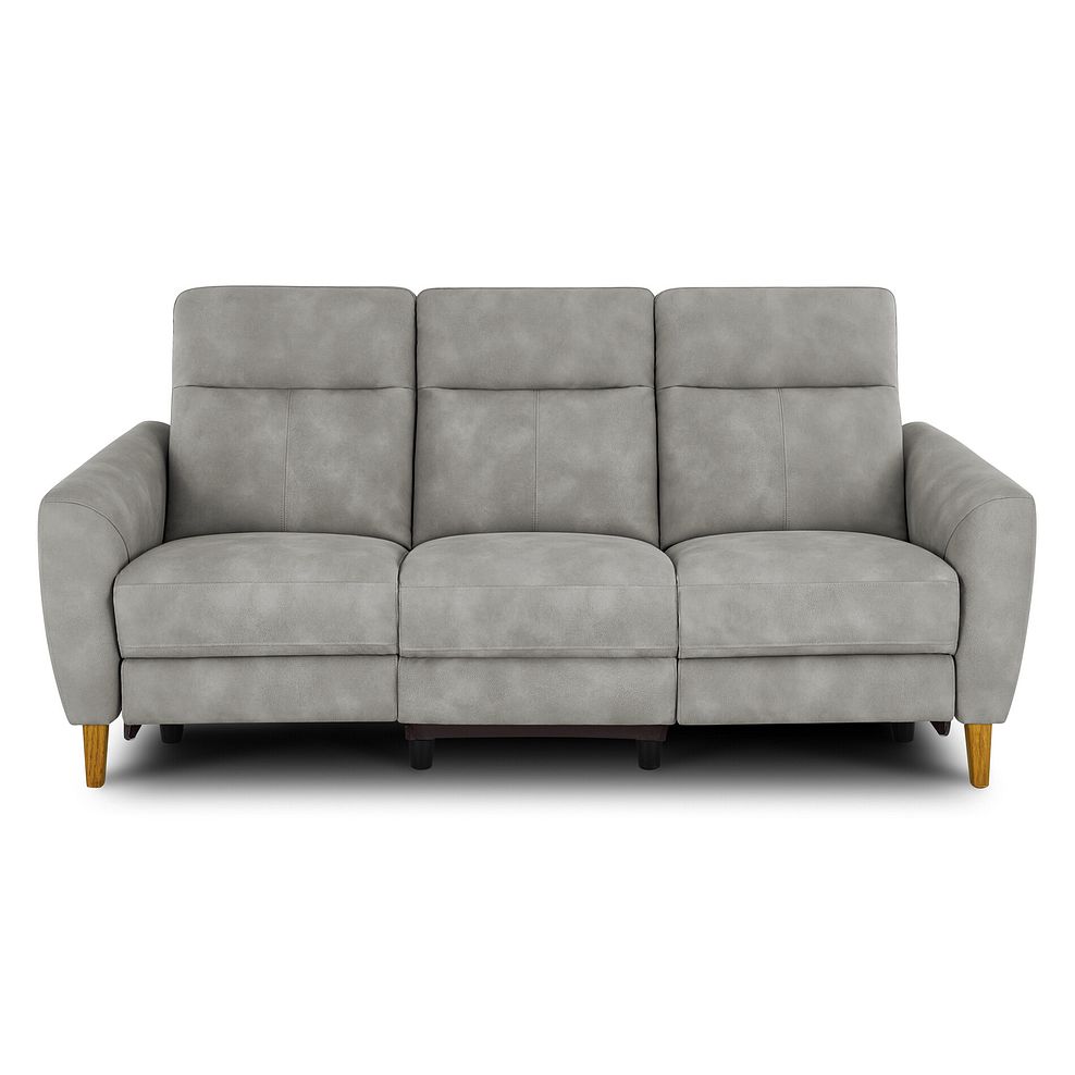 Dylan 3 Seater Electric Recliner Sofa in Oxford Grey Fabric 3