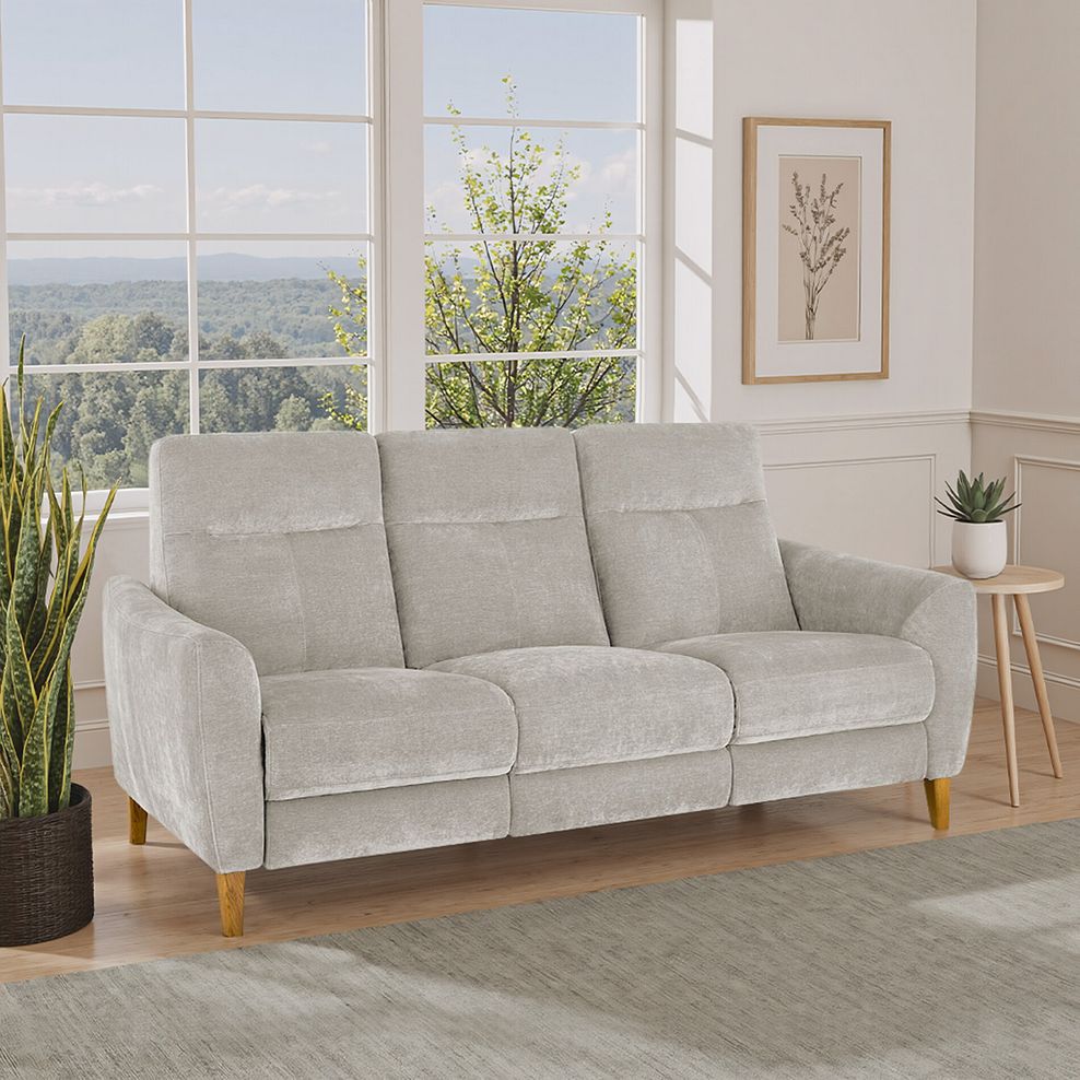 Dylan 3 Seater Sofa in Amigo Dove Fabric 1