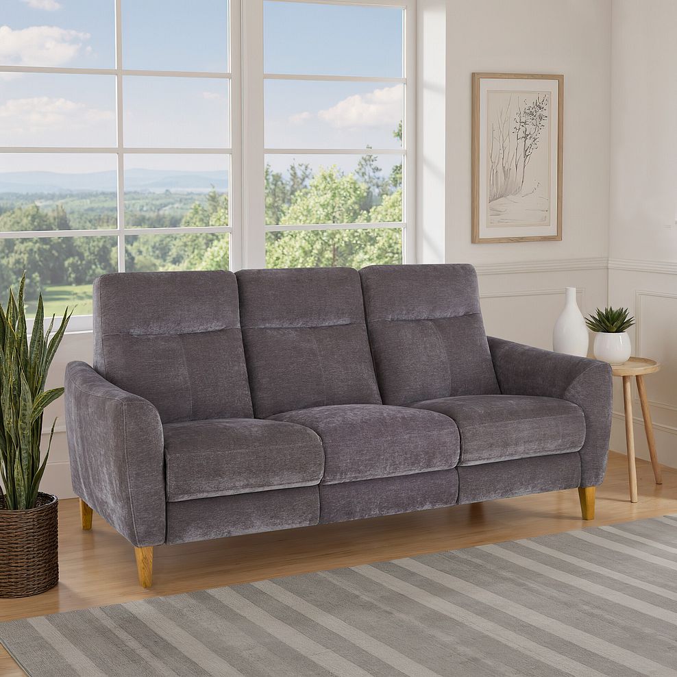 Dylan 3 Seater Sofa in Amigo Granite Fabric 1