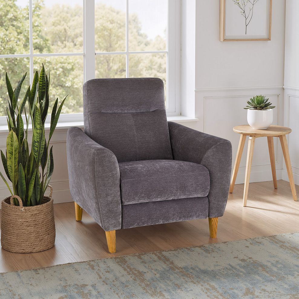 Dylan Armchair in Amigo Granite Fabric 1