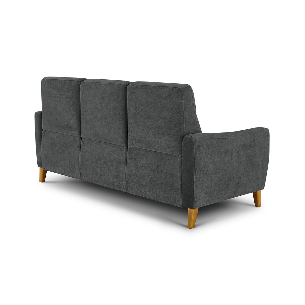 Dylan 3 Seater Sofa in Darwin Charcoal Fabric 4