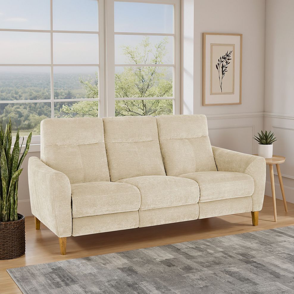 Dylan 3 Seater Sofa in Darwin Ivory Fabric 1