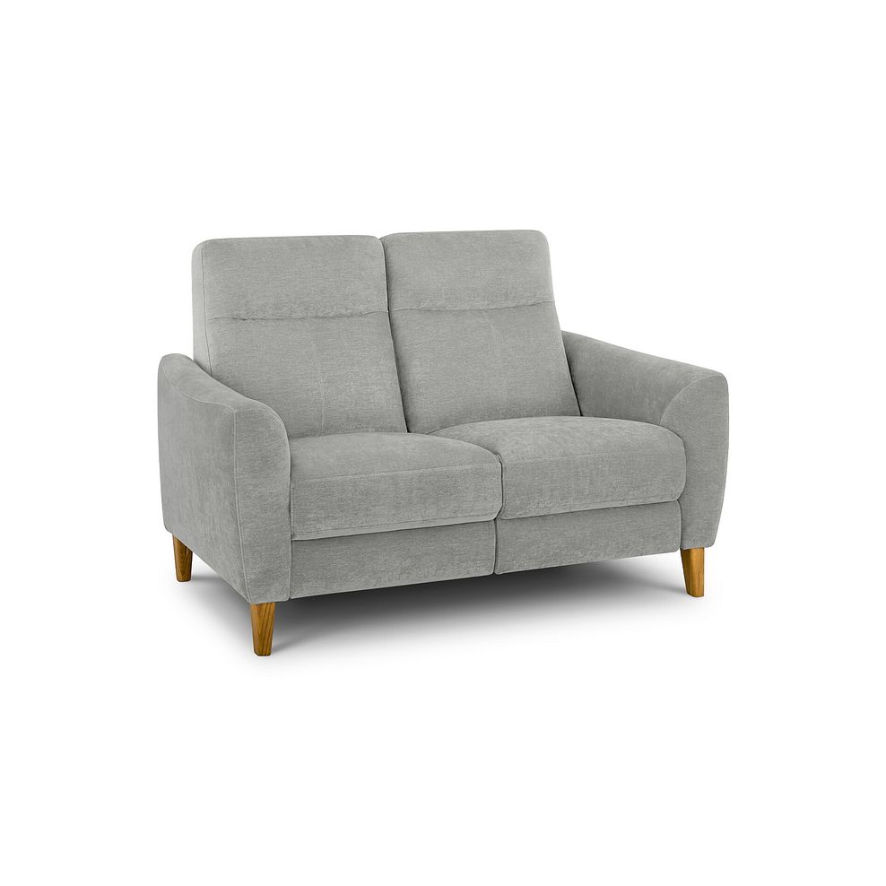 Dylan 2 Seater Sofa in Darwin Silver Fabric 1