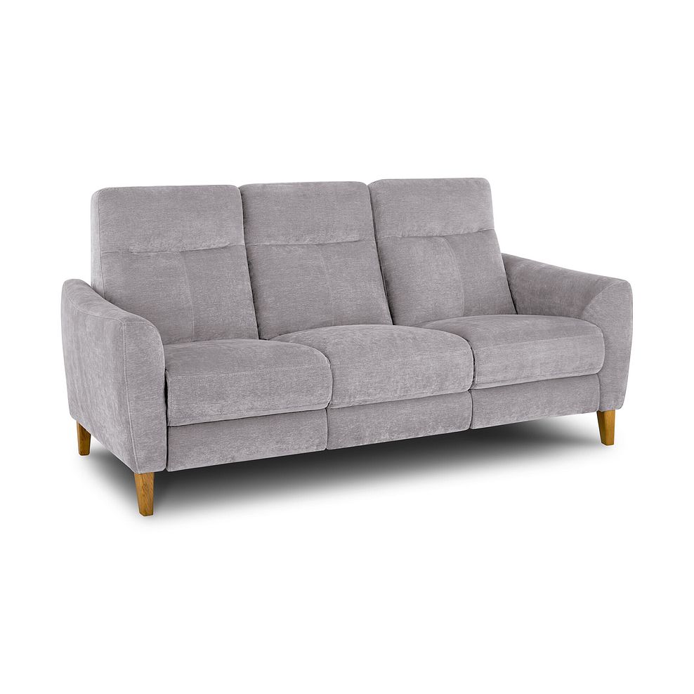Dylan 3 Seater Sofa in Darwin Silver Fabric 1