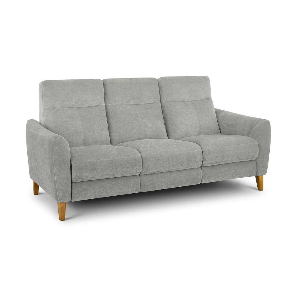 Dylan 3 Seater Sofa in Darwin Silver Fabric 1