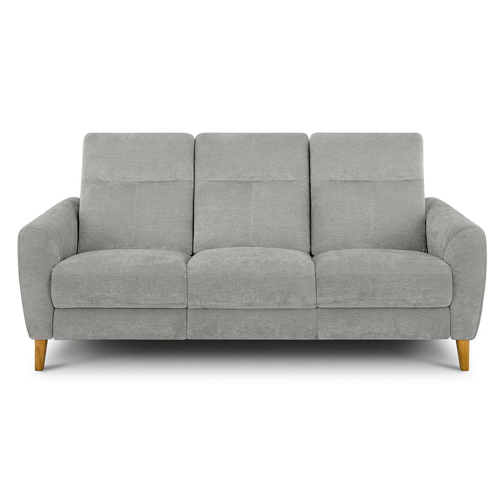 Dylan 3 Seater Sofa in Darwin Silver Fabric 2