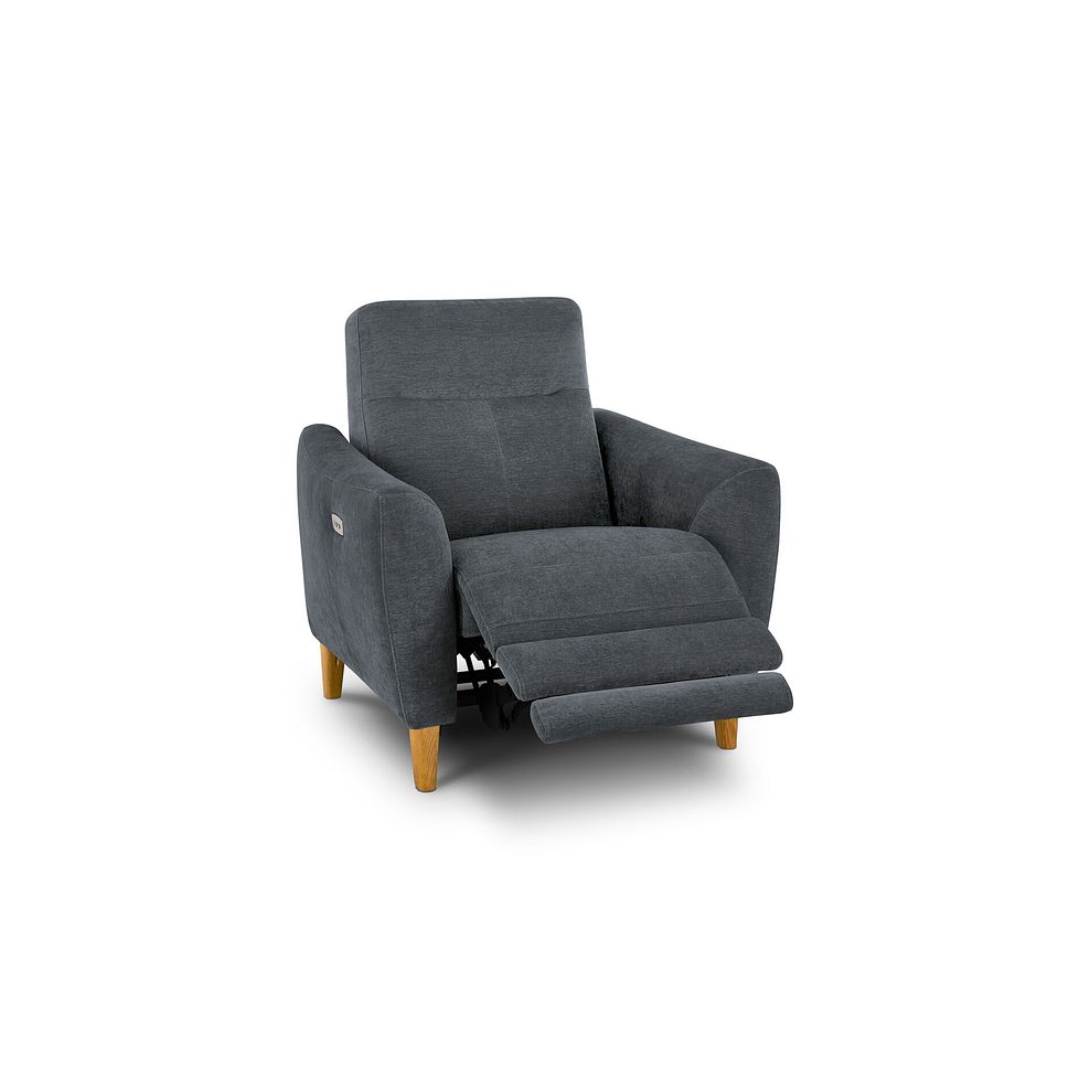 Dylan Electric Recliner Armchair in Amigo Coal Fabric 2