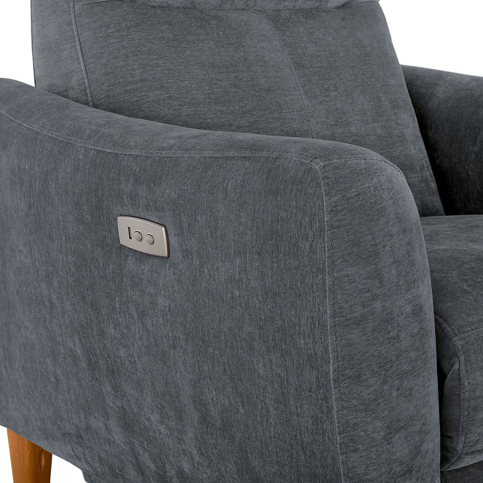 Dylan Electric Recliner Armchair in Amigo Coal Fabric 11