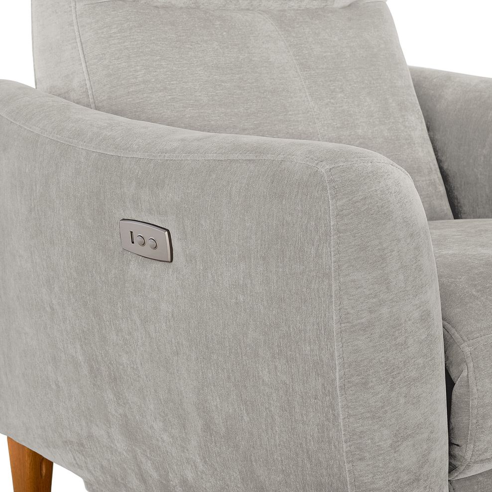 Dylan Electric Recliner Armchair in Amigo Dove Fabric 11