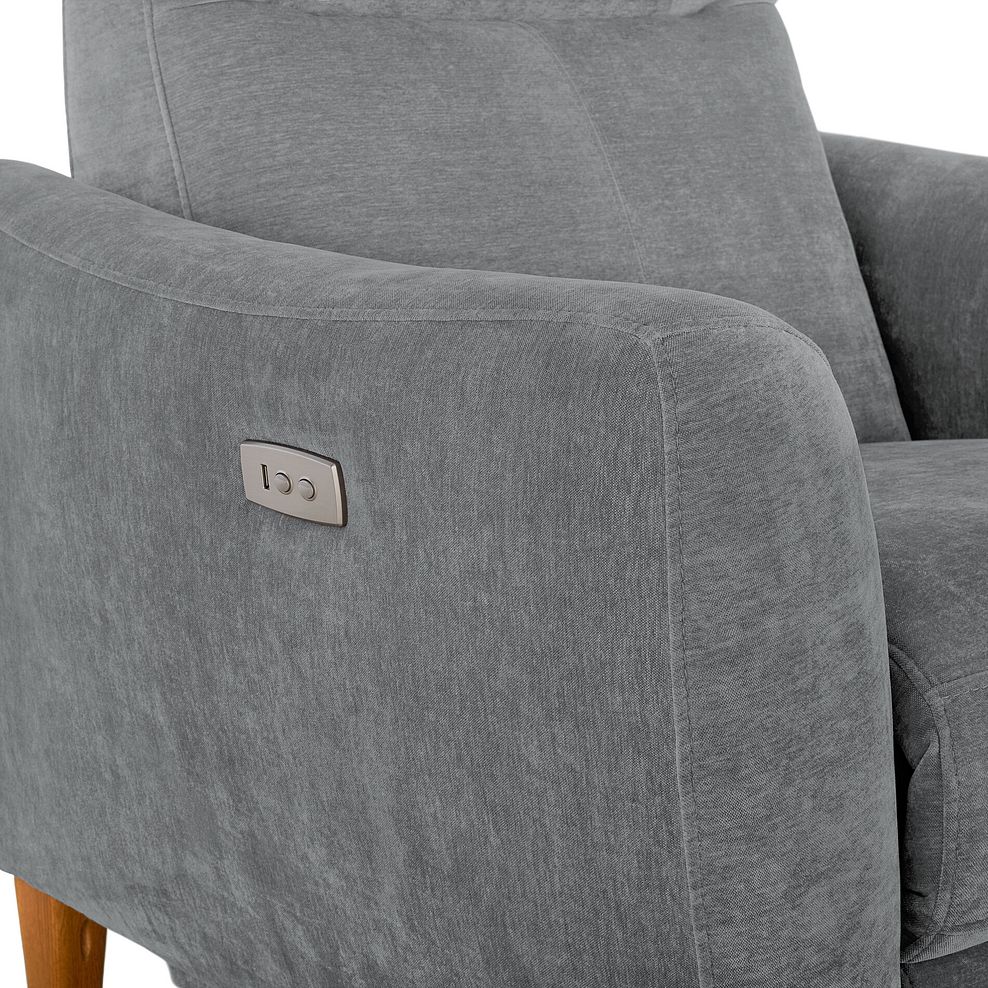 Dylan Electric Recliner Armchair in Amigo Granite Fabric 14