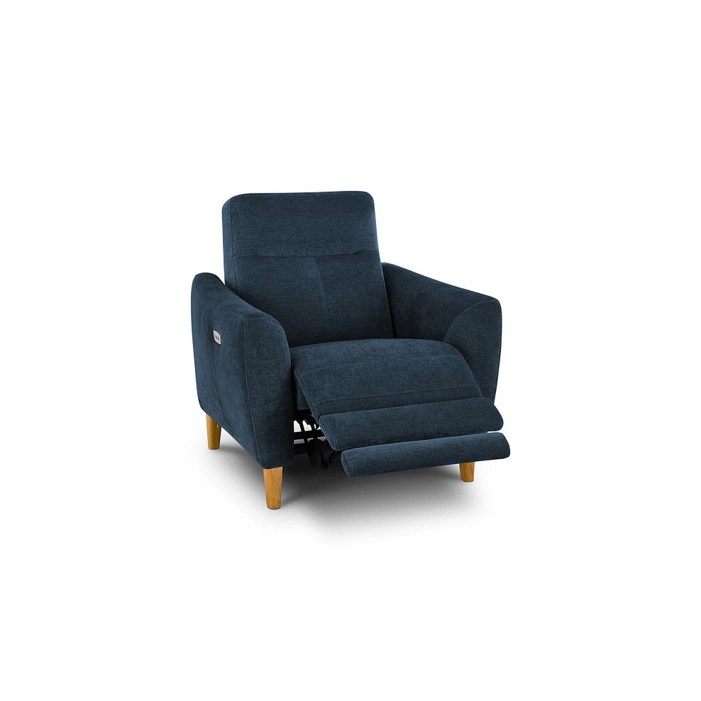 Dylan Electric Recliner Armchair in Amigo Navy Fabric 2