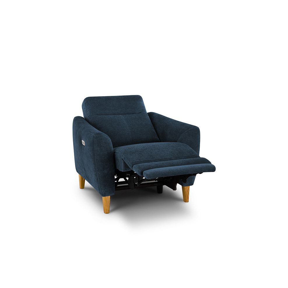 Dylan Electric Recliner Armchair in Amigo Navy Fabric 3