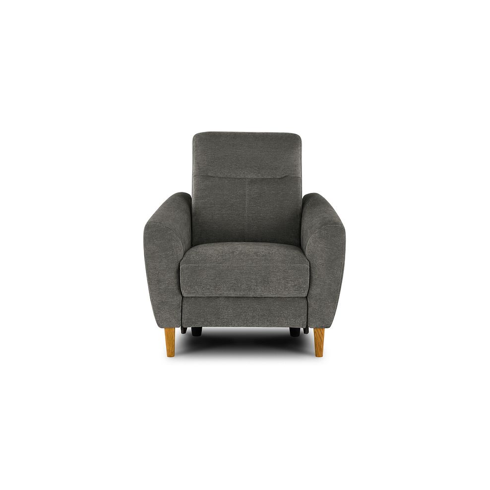 Dylan Electric Recliner Armchair in Darwin Charcoal Fabric Thumbnail 2