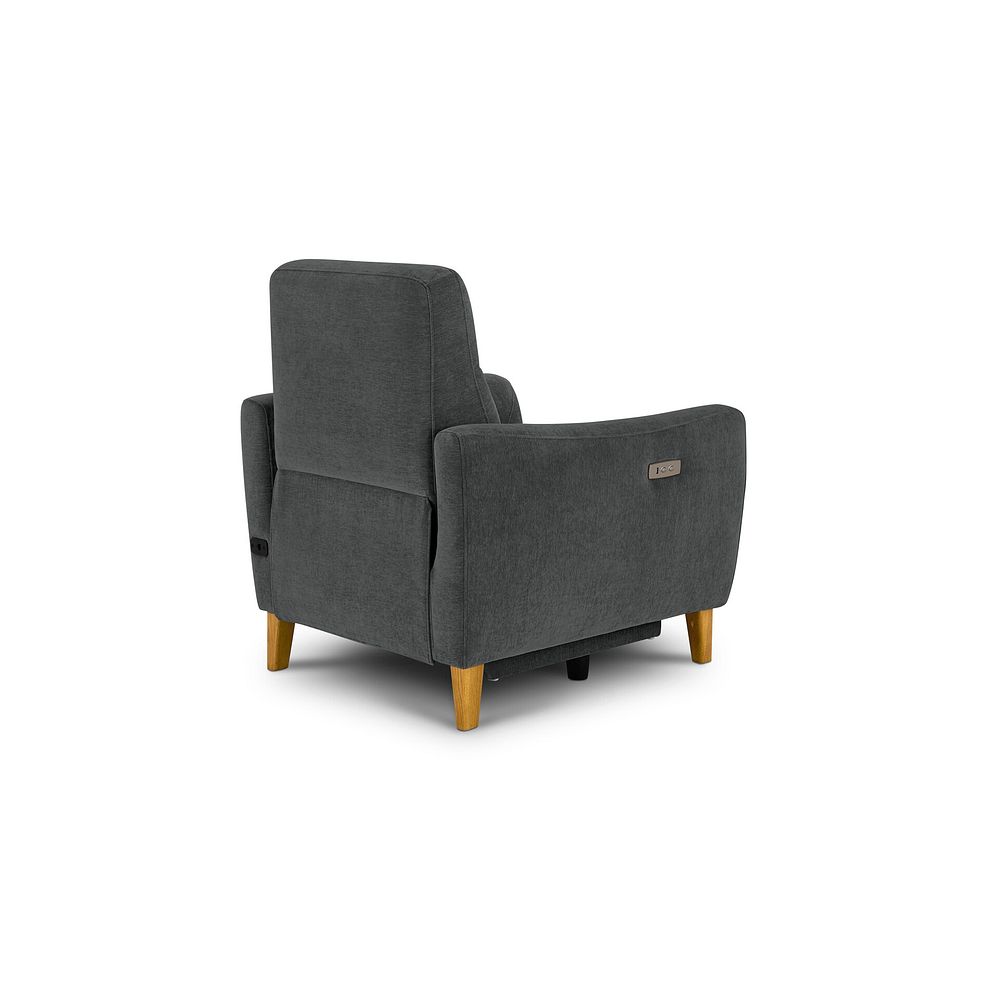 Dylan Electric Recliner Armchair in Darwin Charcoal Fabric 5