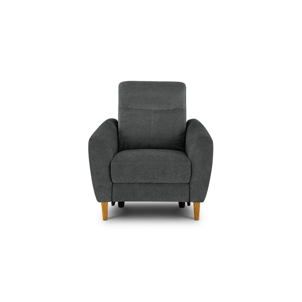 Dylan Electric Recliner Armchair in Darwin Charcoal Fabric 4