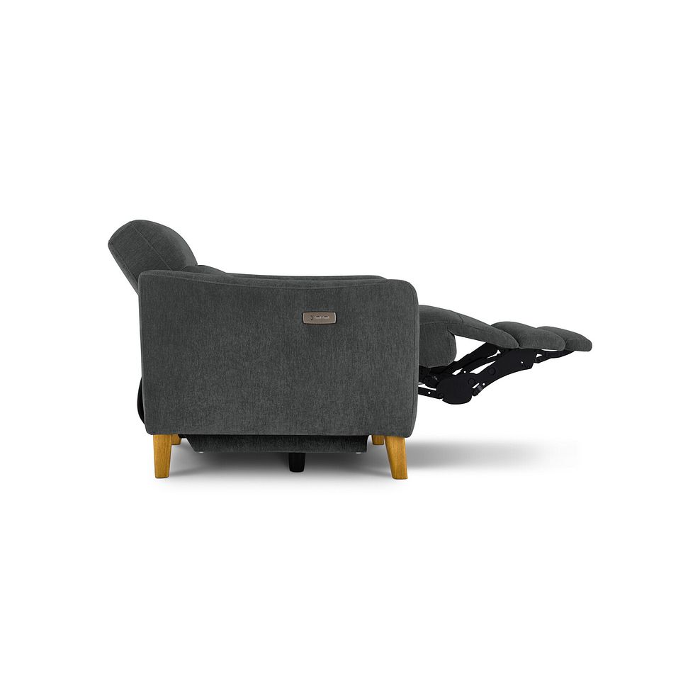 Dylan Electric Recliner Armchair in Darwin Charcoal Fabric 7