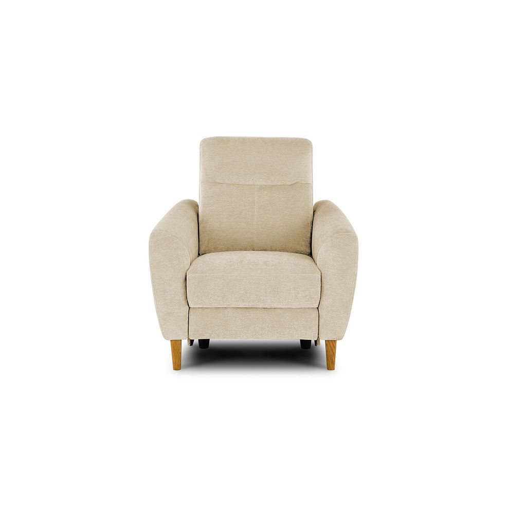 Dylan Electric Recliner Armchair in Darwin Ivory Fabric 2