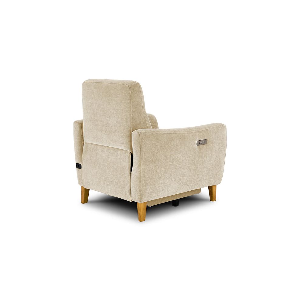 Dylan Electric Recliner Armchair in Darwin Ivory Fabric 5