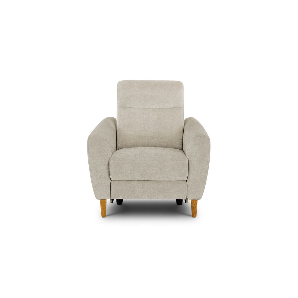 Dylan Electric Recliner Armchair in Darwin Ivory Fabric 4