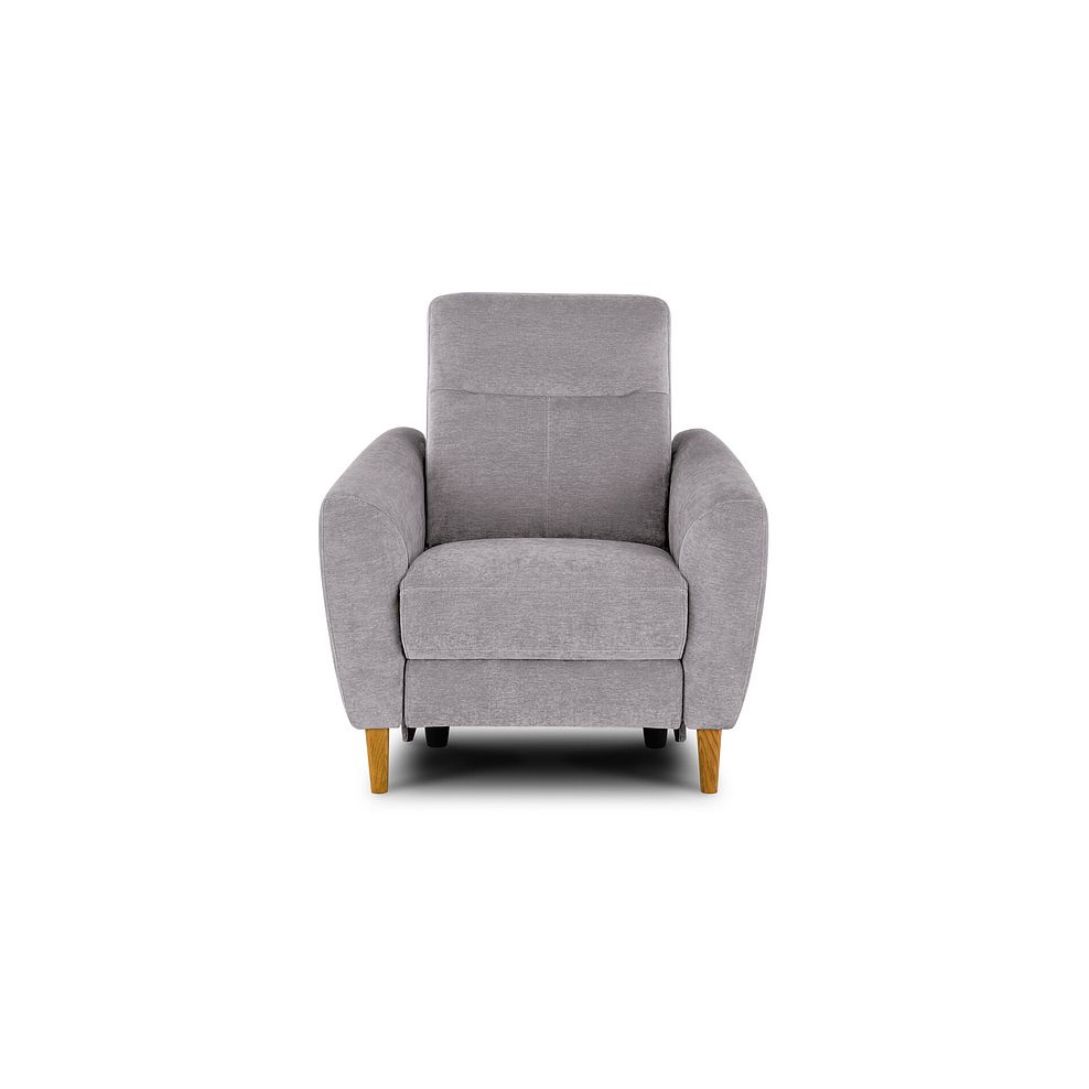 Dylan Electric Recliner Armchair in Darwin Silver Fabric Thumbnail 2