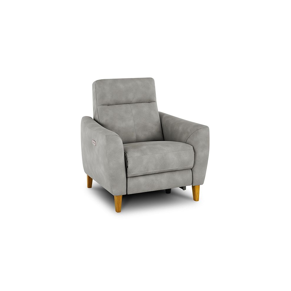 Dylan Electric Recliner Armchair in Oxford Grey Fabric 1
