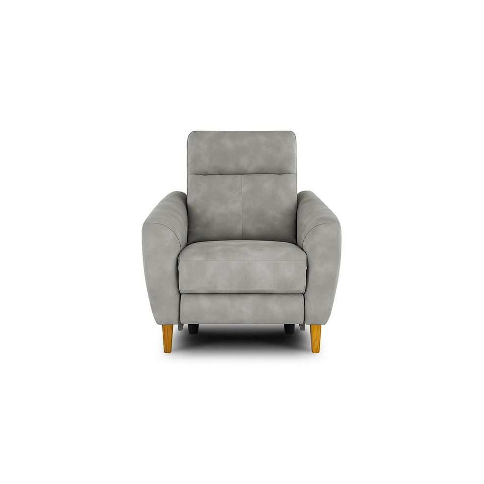 Dylan Electric Recliner Armchair in Oxford Grey Fabric 2
