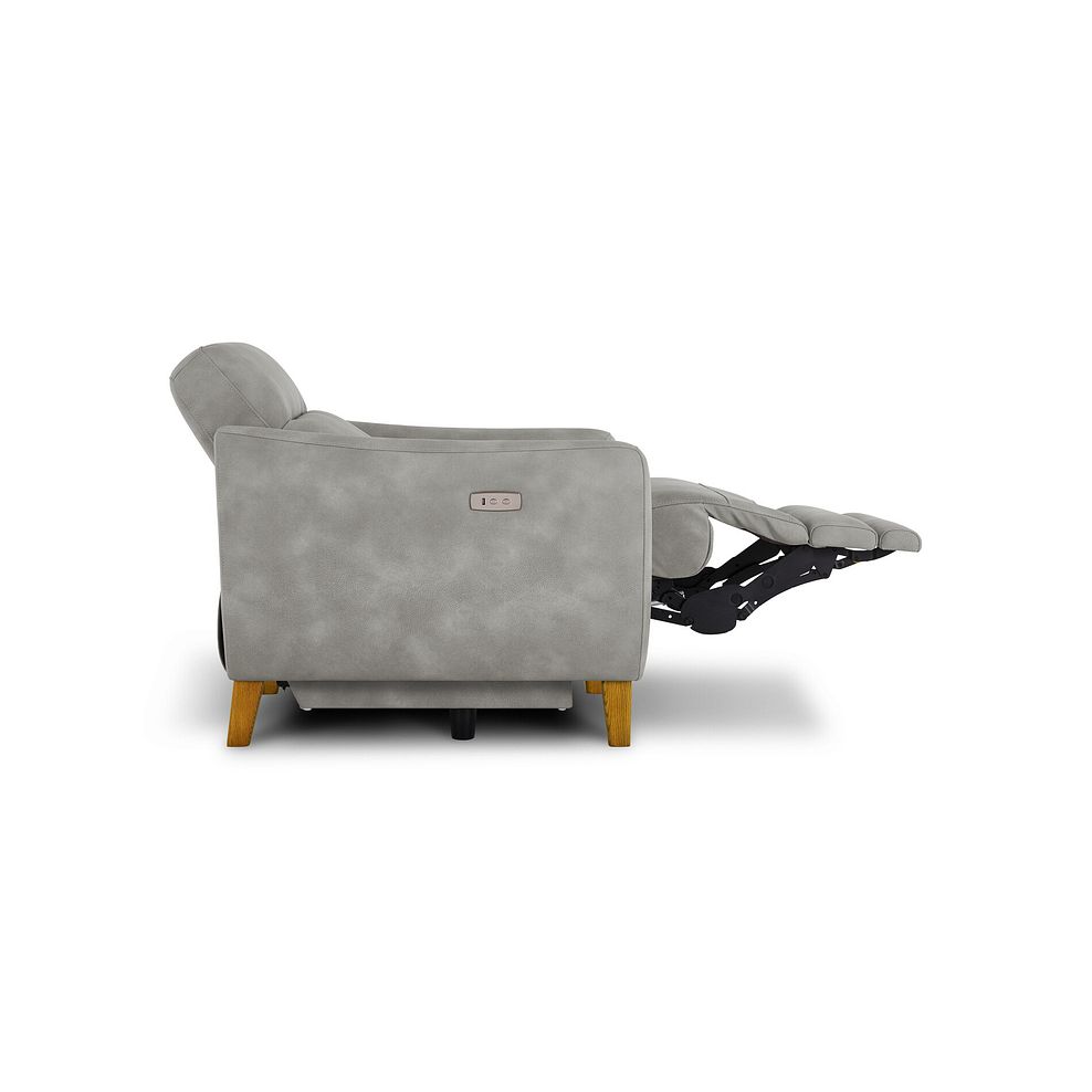 Dylan Electric Recliner Armchair in Oxford Grey Fabric 6