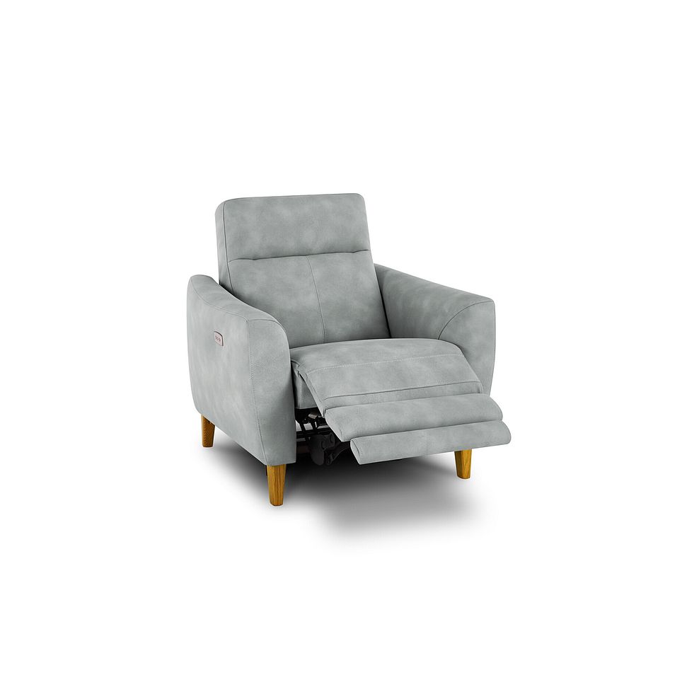 Dylan Electric Recliner Armchair in Oxford Silver Fabric 3