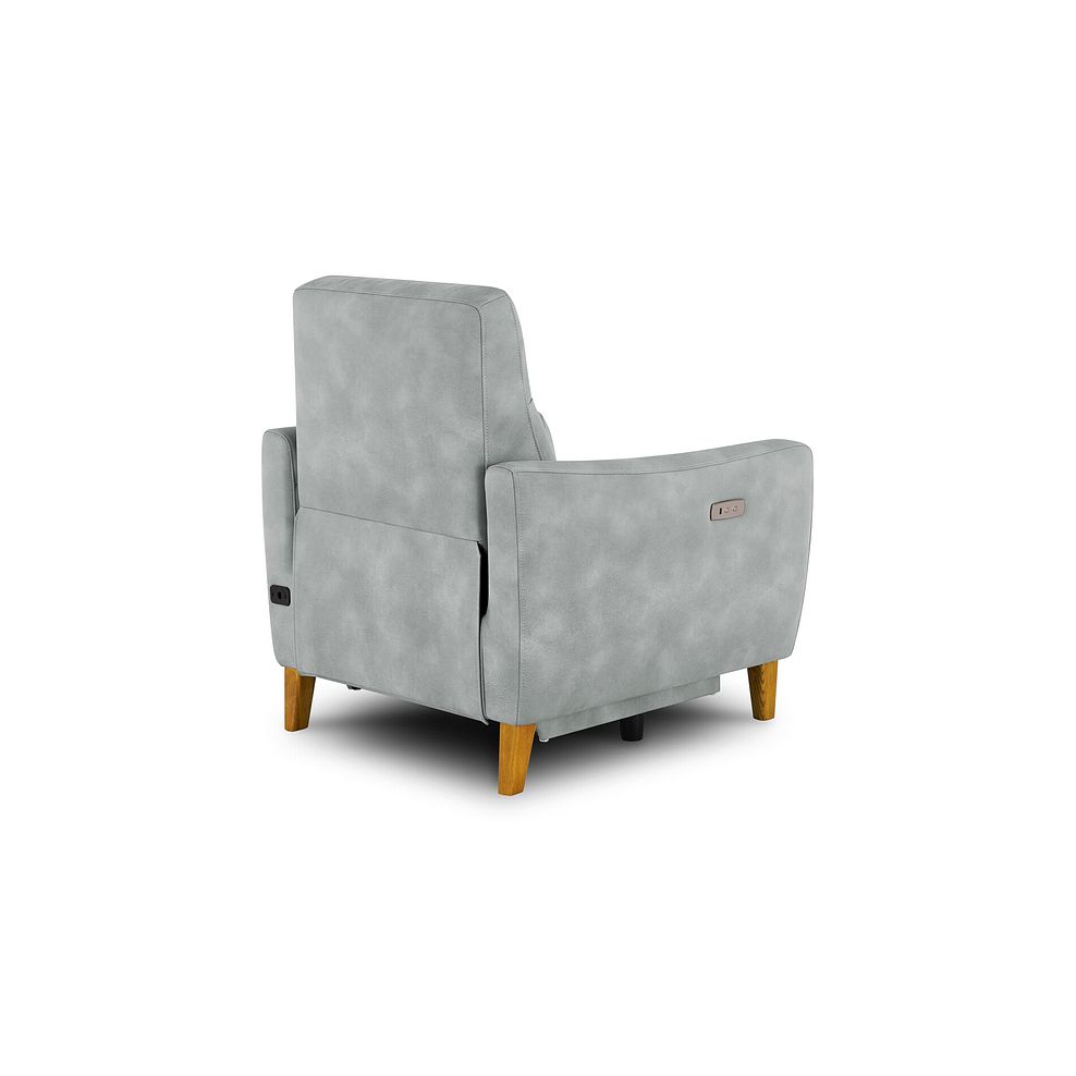 Dylan Electric Recliner Armchair in Oxford Silver Fabric 5