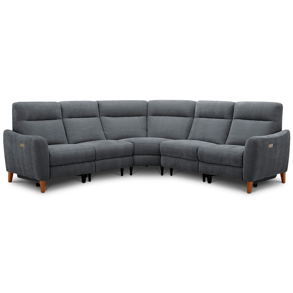 Dylan Large Corner Power Recliner Sofa in Amigo Coal Fabric 1