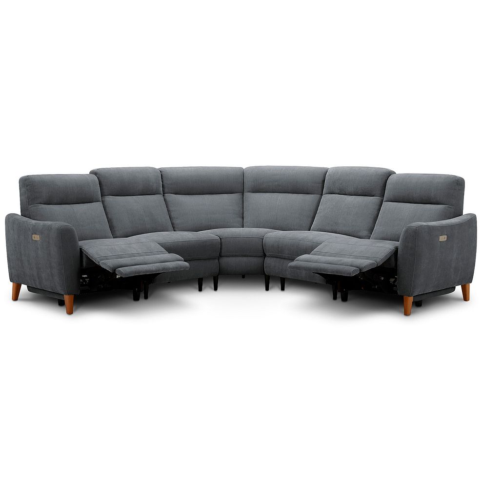 Dylan Large Corner Power Recliner Sofa in Amigo Coal Fabric 2