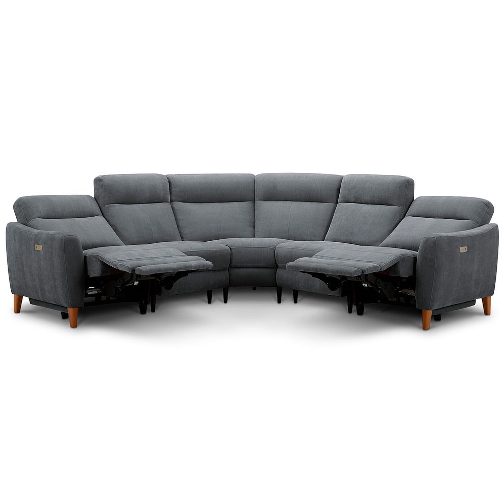 Dylan Large Corner Power Recliner Sofa in Amigo Coal Fabric 3