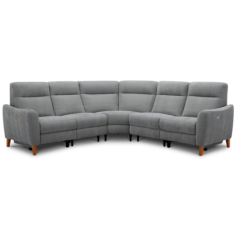 Dylan Large Corner Power Recliner Sofa in Amigo Granite Fabric 1