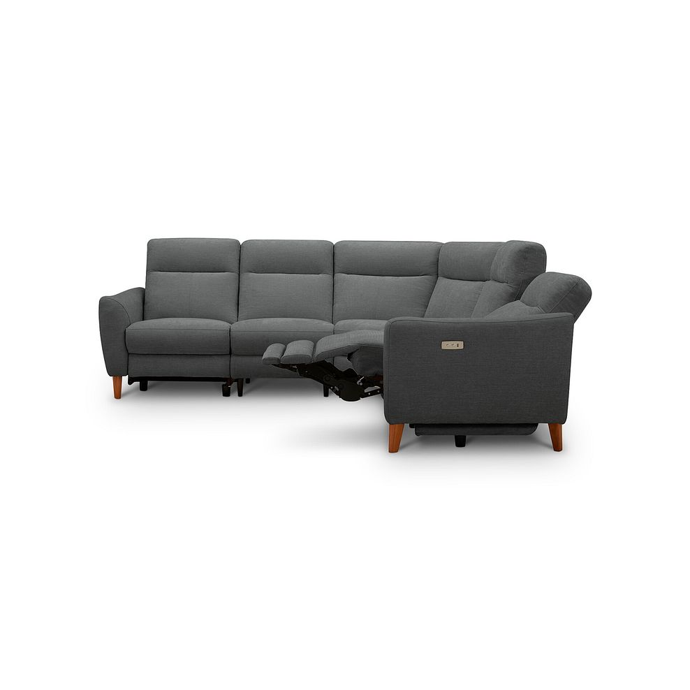Dylan Large Corner Power Recliner Sofa in Darwin Charcoal Fabric 5