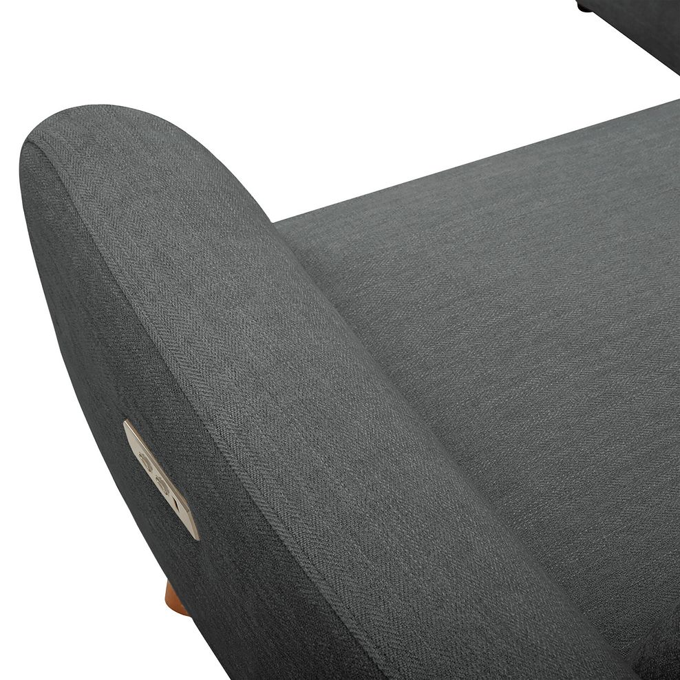Dylan Large Corner Power Recliner Sofa in Darwin Charcoal Fabric 10