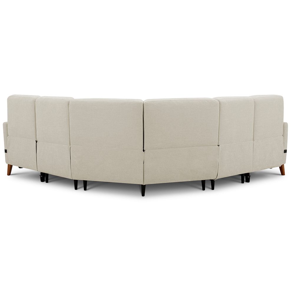 Dylan Large Corner Power Recliner Sofa in Darwin Ivory Fabric 6