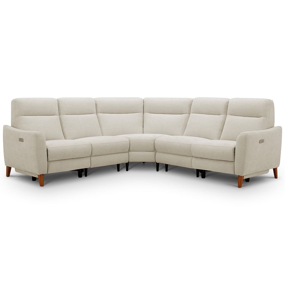 Dylan Large Corner Power Recliner Sofa in Darwin Ivory Fabric 1