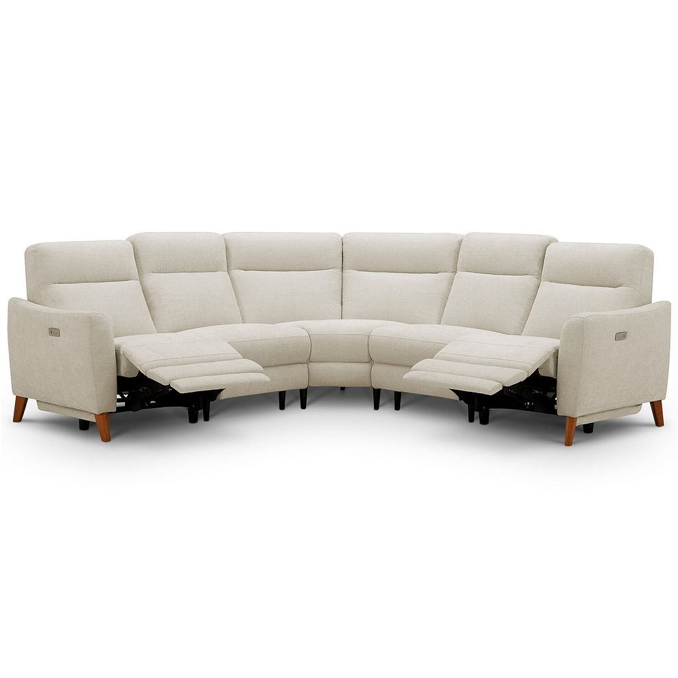 Dylan Large Corner Power Recliner Sofa in Darwin Ivory Fabric 2