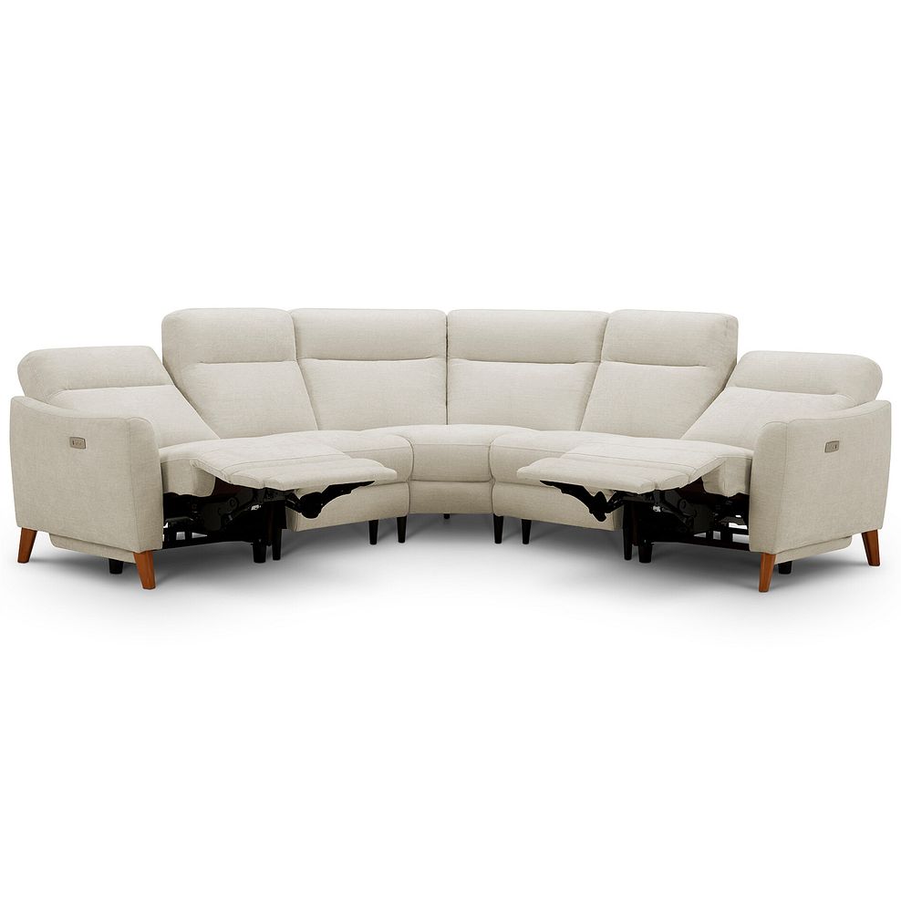 Dylan Large Corner Power Recliner Sofa in Darwin Ivory Fabric 3