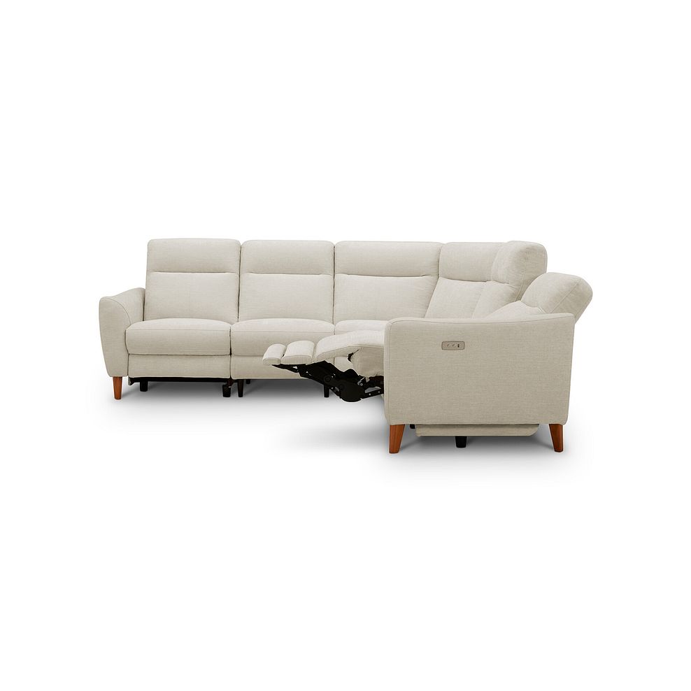 Dylan Large Corner Power Recliner Sofa in Darwin Ivory Fabric 5