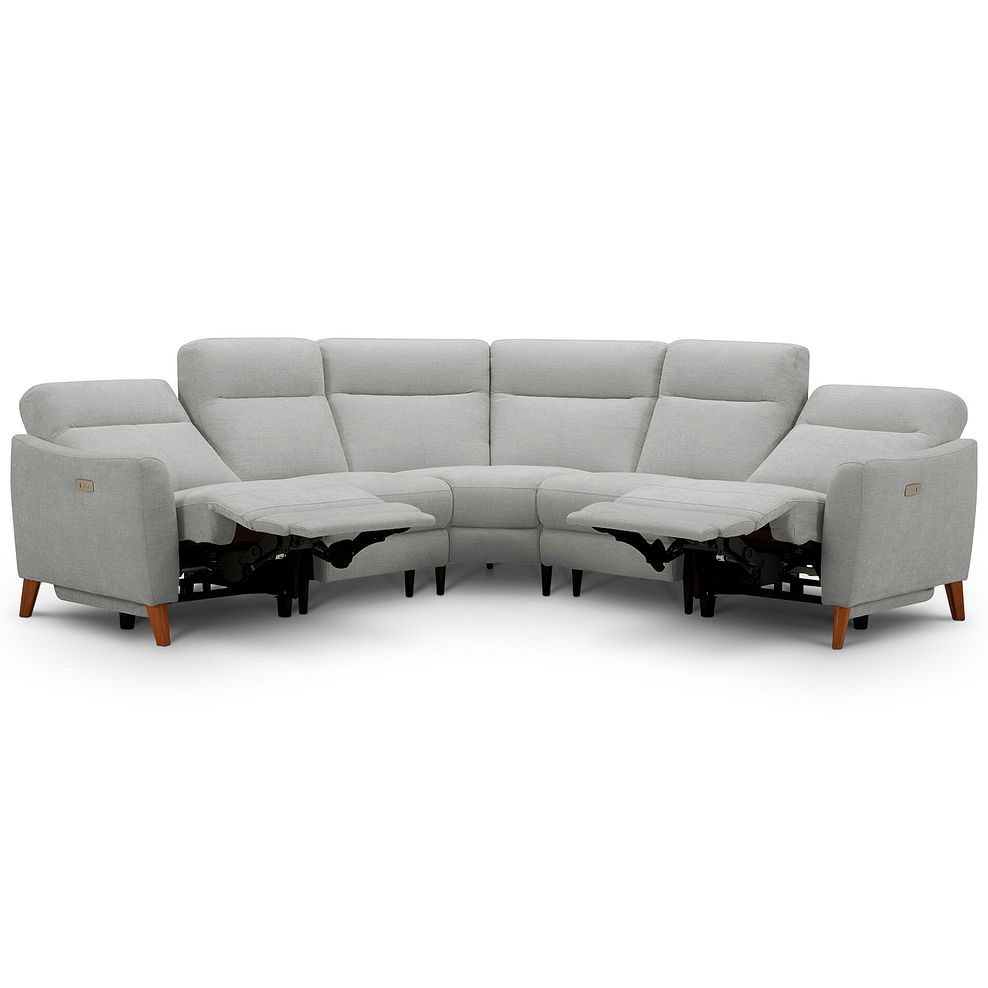 Dylan Large Corner Power Recliner Sofa in Darwin Silver Fabric 3