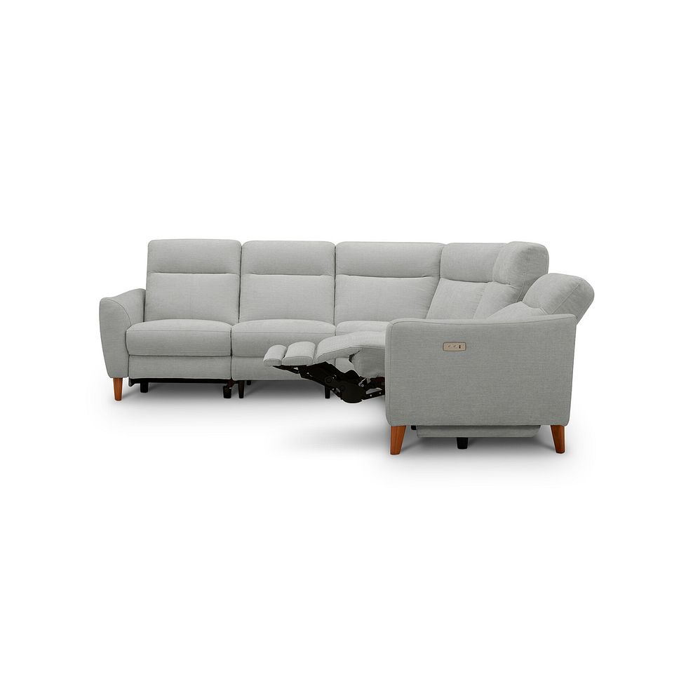 Dylan Large Corner Power Recliner Sofa in Darwin Silver Fabric 5