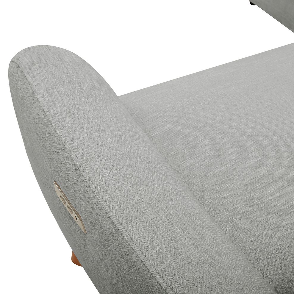 Dylan Large Corner Power Recliner Sofa in Darwin Silver Fabric 10