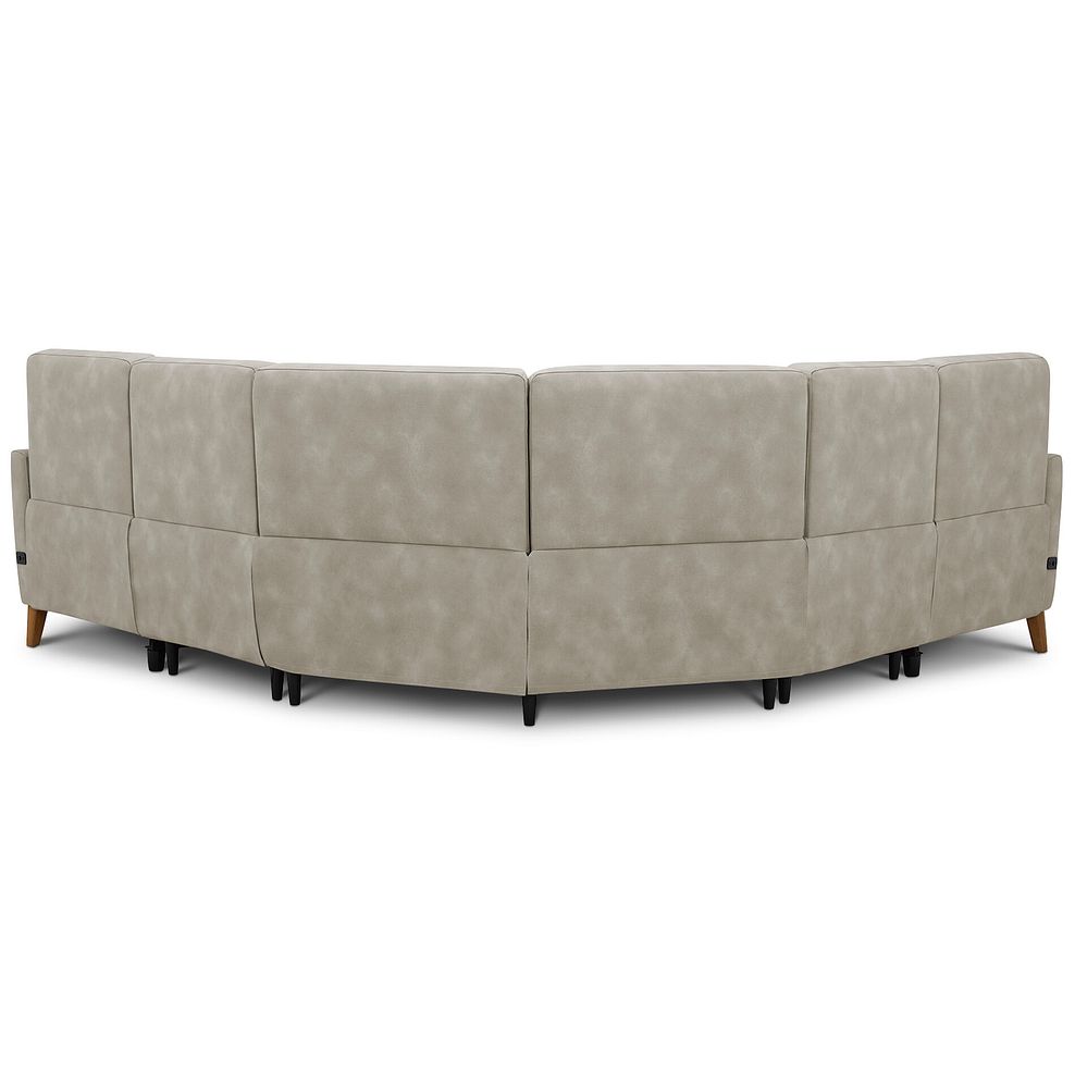 Dylan Large Corner Power Recliner Sofa in Oxford Beige Fabric 7