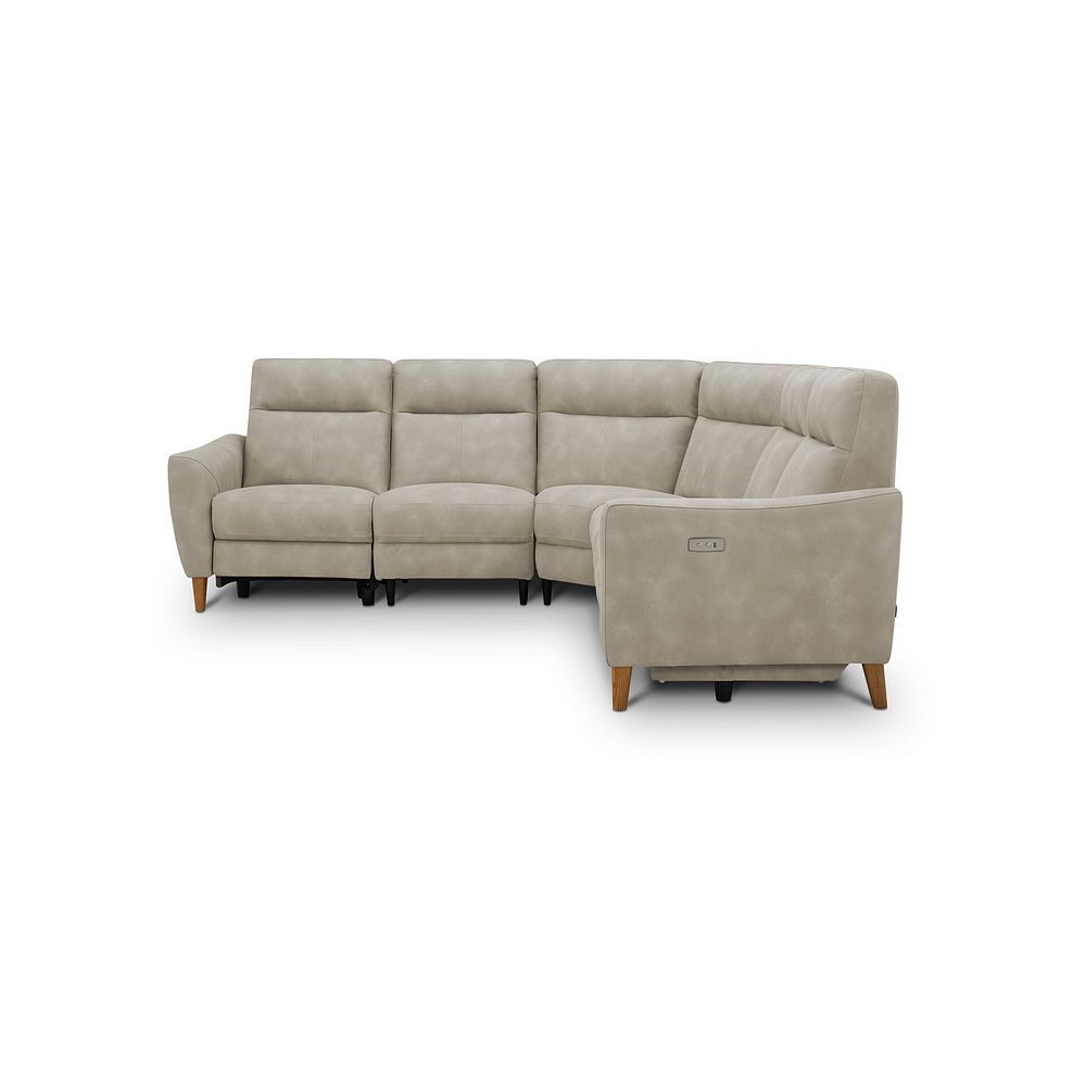 Dylan Large Corner Power Recliner Sofa in Oxford Beige Fabric 5
