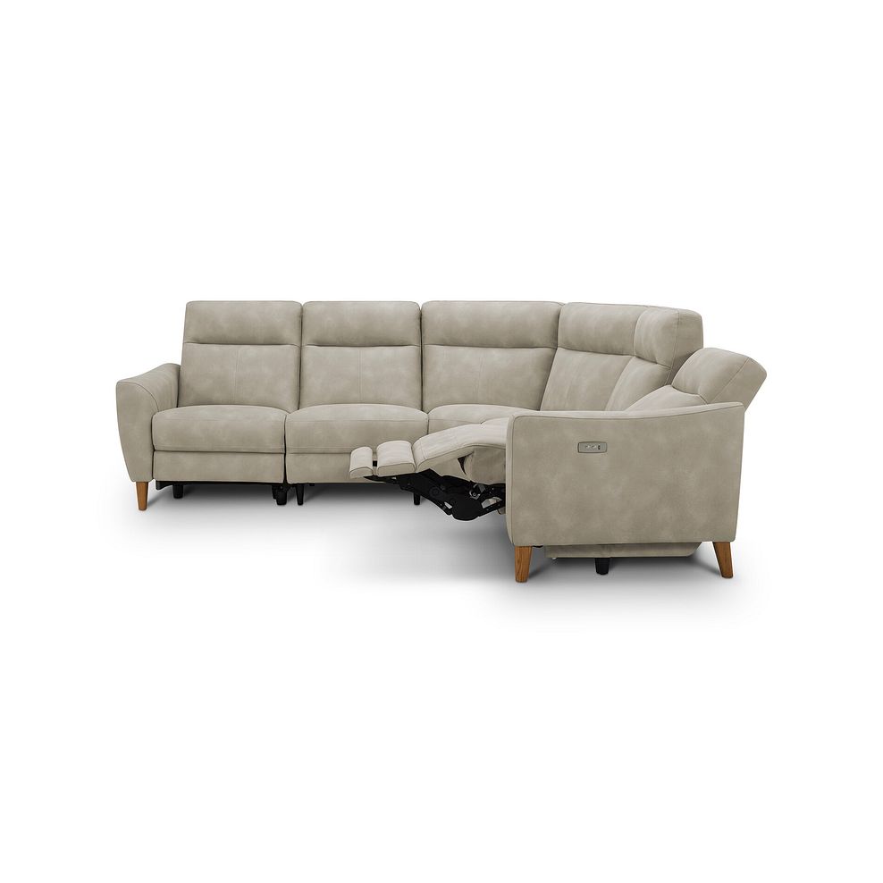 Dylan Large Corner Power Recliner Sofa in Oxford Beige Fabric 6
