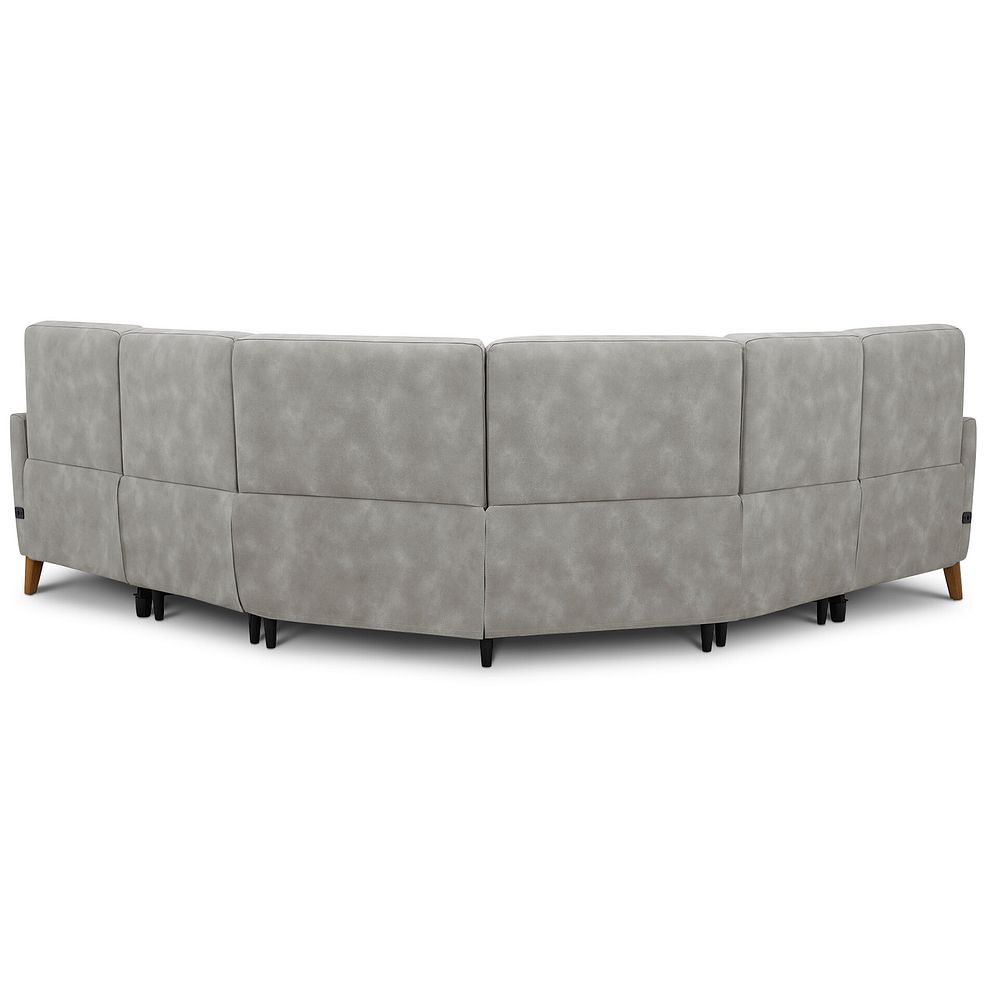 Dylan Large Corner Power Recliner Sofa in Oxford Grey Fabric 9