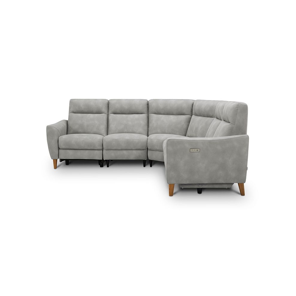Dylan Large Corner Power Recliner Sofa in Oxford Grey Fabric 7