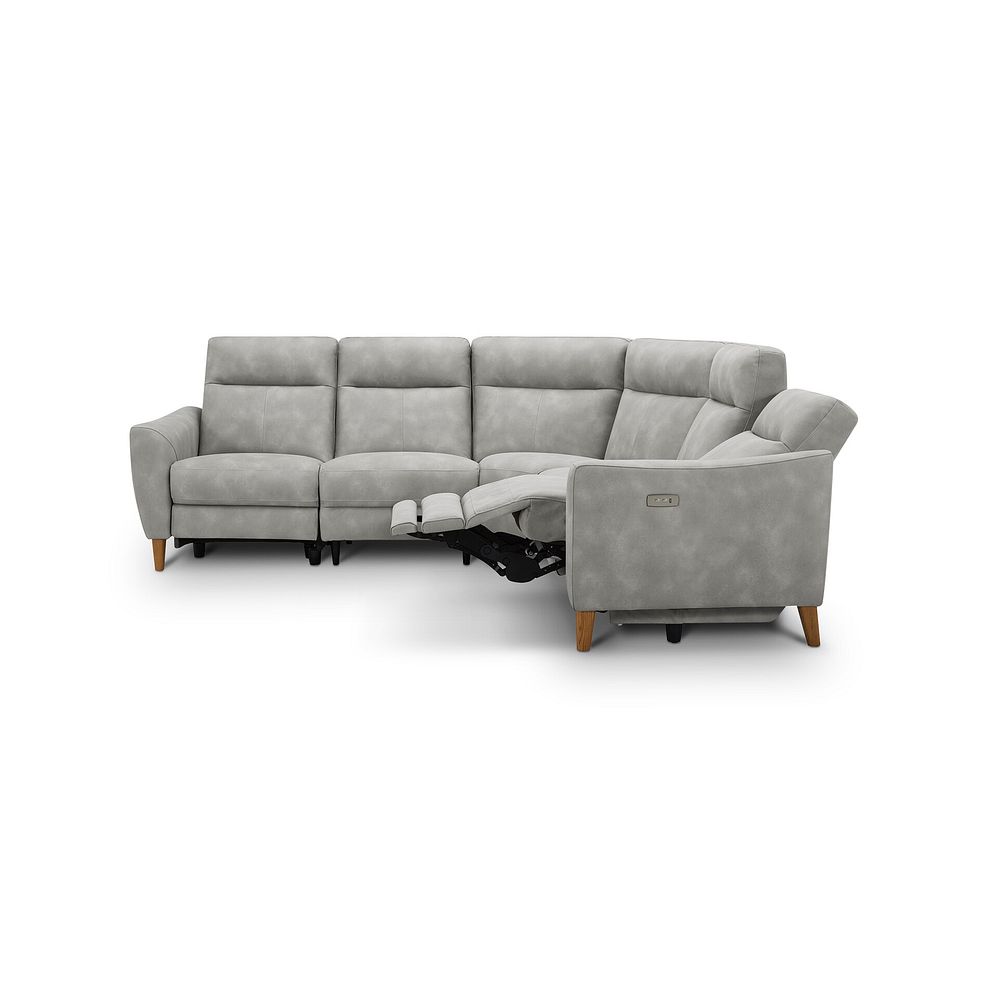 Dylan Large Corner Power Recliner Sofa in Oxford Grey Fabric 8