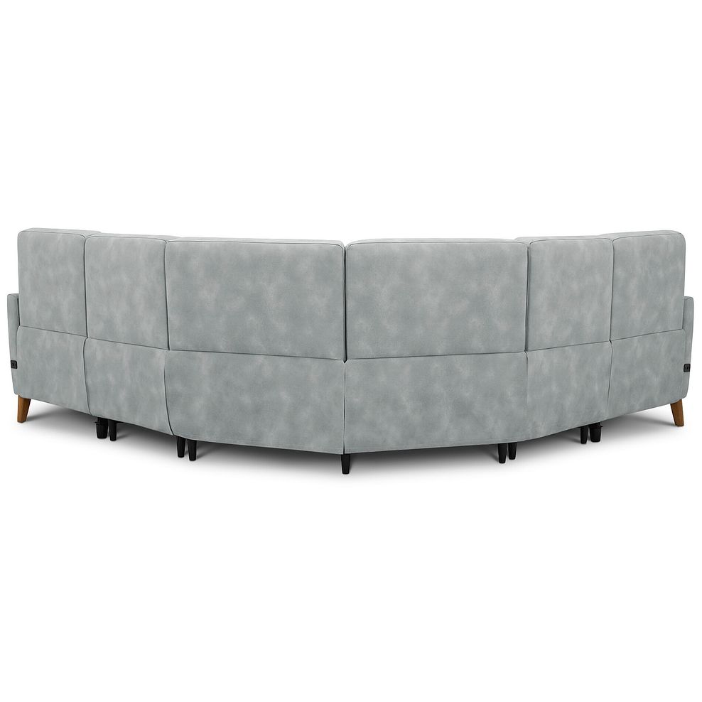 Dylan Large Corner Power Recliner Sofa in Oxford Silver Fabric 7